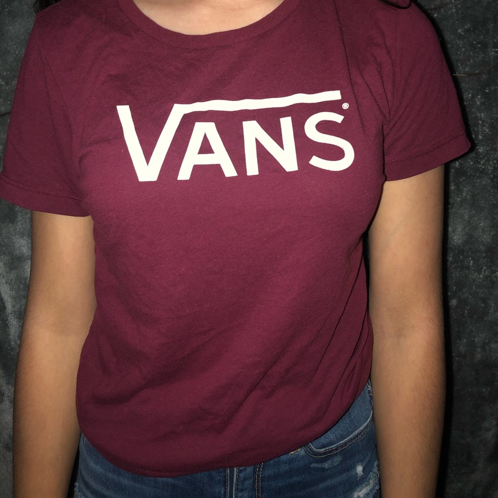 Burgundy Vans shirt